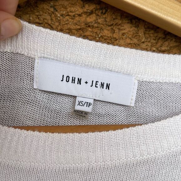 JOHN + JENN  fringe sweater XS - Picture 4 of 8